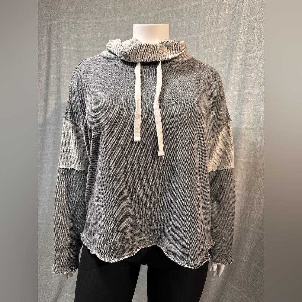 peace love world Gray Cowl Neck Womens sweatshirt